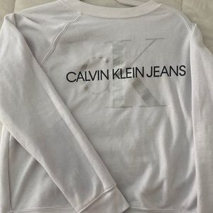 Calvin Klein Jeans Sweatshirt White Logo Black